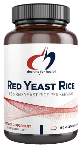 Designs for Health Red Yeast Rice Capsules – 1200mg (1.2g) Red Yeast Rice Supplement to Support Cardiovascular Health