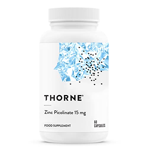 Truncate the text “Thorne Zinc Picolinate 15mg – Highly Absorbable Zinc Supplement – Supports Wellness, Immune System, Eye, Skin, and Reproductive Health – Gluten-Free, Soy-Free, Dairy-Free – 60 Capsules” to all words before the first occurrence of either “|”, “–”, or “-“, whichever comes first. If none of these characters are present, truncate to the first comma.