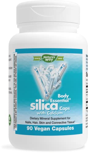 Body Essential Silica w/Calcium; Nails Hair Skin & Connective Tissue 90 Count (Nature’s Way Brands)