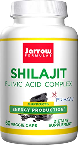 Jarrow Formulas Shilajit Fulvic Acid Complex 250 mg – 60 Veggie Caps – Supports Energy Production, Mitochondrial Function & Co-Q10 Activity – Gluten Free – 60 Servings