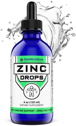 Liquid Zinc Supplement – Easy Zinc Drops – Ionic Zinc Sulfate – 4oz – 60 Servings