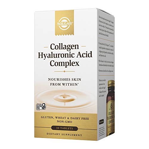 Solgar Collagen Hyaluronic Acid Complex, 30 Tablets – Hydrolyzed Collagen Type 2 – Helps with Fine Lines & Wrinkles – Boosts Skin Collagen & Elasticity – Non-GMO, Gluten & Dairy Free – 30 Servings