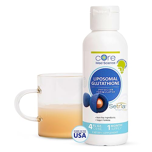 Truncate the text “Core Med Science Liposomal Glutathione Liquid Supplement (500mg, 4 Fl Oz) – Pure Reduced Setria with Phospholipid Complex – Antioxidant Supplement for Energy, Brain Health, Skin & Liver Health” to all words before the first occurrence of either “|”, “–”, or “-“, whichever comes first. If none of these characters are present, truncate to the first comma.