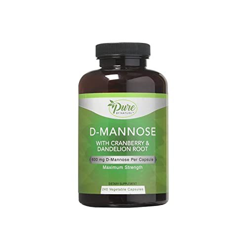 Truncate the text “Pure By Nature 600mg D-Mannose Vegan Capsules with Cranberry & Dandelion Extract, Urinary Tract Health Support, Flush Impurity, Detox Body, 240 Count” to all words before the first occurrence of either “|”, “–”, or “-“, whichever comes first. If none of these characters are present, truncate to the first comma.