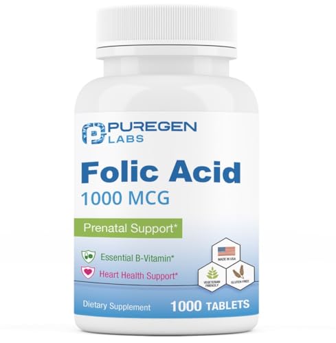 Truncate the text “Puregen Labs Folic Acid 1000 mcg Tablets | Vitamin B9 | Non-GMO | Gluten Free | Made in USA | Value Size 1000 Tablets” to all words before the first occurrence of either “|”, “–”, or “-“, whichever comes first. If none of these characters are present, truncate to the first comma.