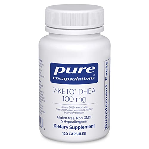 Truncate the text “Pure Encapsulations 7-KETO DHEA 100 mg | Unique DHEA Metabolite Supplement to Support Thermogenesis and Healthy Body Composition* | 120 Capsules” to all words before the first occurrence of either “|”, “–”, or “-“, whichever comes first. If none of these characters are present, truncate to the first comma.