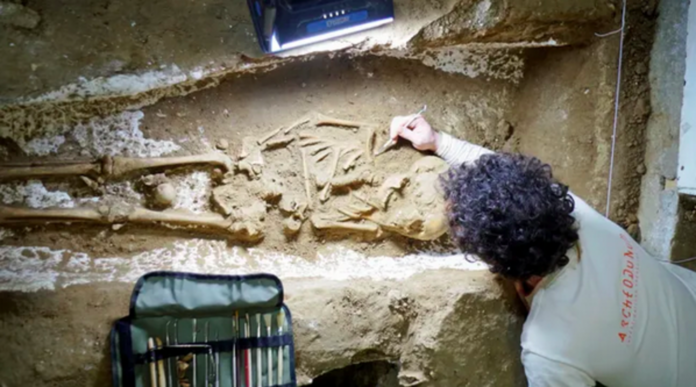 Basement renovation in home near Paris unearths cemetery spanning 700 years, with Roman-era graves